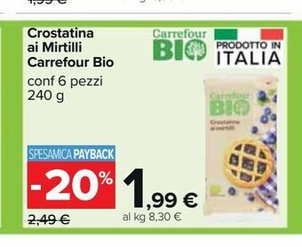 Crostatina ai mirtilli carrefour bio