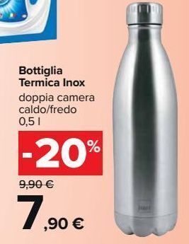 Carrefour Market Bottiglia termica inox offerta