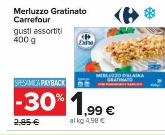 Merluzzo gratinato carrefour