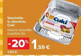 Carrefour Iper Vaschette in alluminio cuki offerta