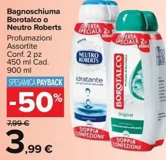 Carrefour Market Bagnoschiuma borotalco o neutro roberts offerta