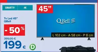 Carrefour Iper Tv led 45" qbell offerta