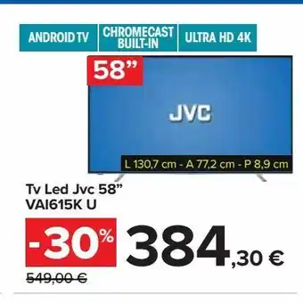 Tv led jvc 58" vai615k u