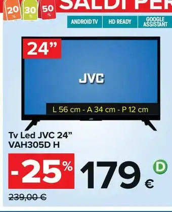 Carrefour Iper Tv led jvc 24" vah305dh offerta