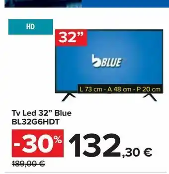 Carrefour Iper Tv led 32" blue bl32g6hdt offerta