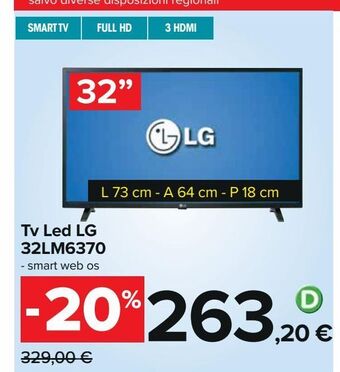 Carrefour Iper Tv led lg 32lm6370 offerta