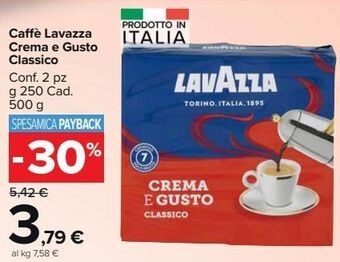 Carrefour Market Caffé lavazza crema e gusto classico offerta