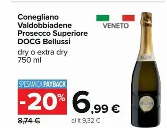 Carrefour Iper Conegliano valdobbiadene prosecco superiore docg bellussi offerta