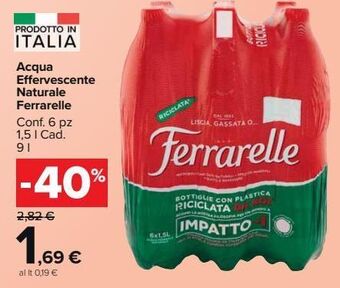 Acqua effervescente naturale ferrarelle