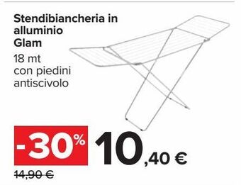 Carrefour Iper Stendibiancheria in alluminio glam offerta