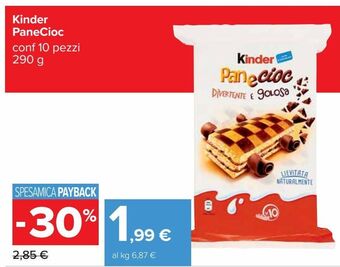 Carrefour Iper Kinder panecioc offerta