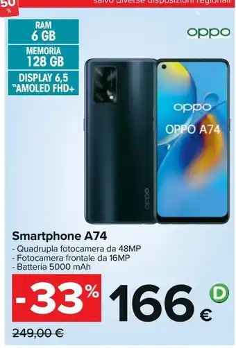 Carrefour Iper Smartphone a74 offerta