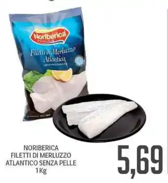 Supermercati Piccolo Noriberica Filetti di Merluzzo Atlantico Senza Pelle 1 kg offerta