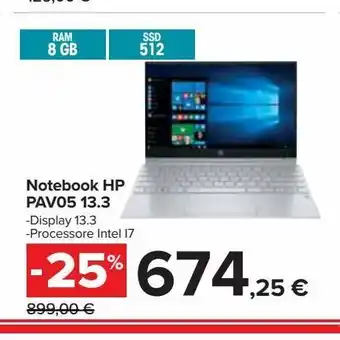 Notebook hp pav05 13.3