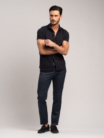 Camicia uomo maniche corte in tessuto tecno