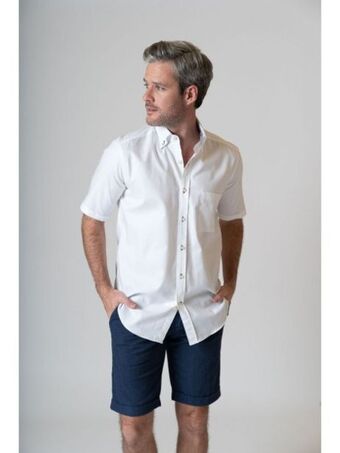 Invidia Camicia uomo a maniche corte regular fit realizzata in cotone pin point offerta