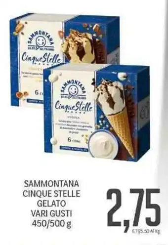 Supermercati Piccolo Sammontana Cinque Stelle Gelato Vari Gusti 450/500 g offerta