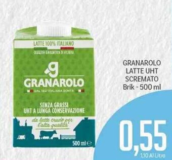 Supermercati Piccolo Granarolo Latte UHT Scremato Brik 500 ml offerta
