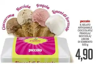Piccolo IL Gelato Artigianale Cioccolato/Fragola/Nocciola/Limoni Di Sorrento 500 g