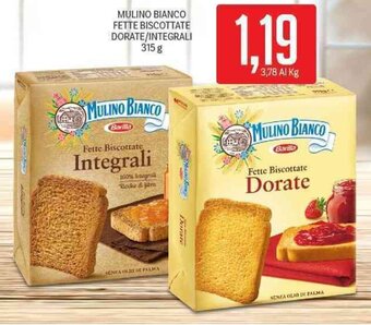 Supermercati Piccolo Mulino Bianco Fette Biscottate Dorate/Integrali 315 g offerta