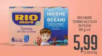 Supermercati Piccolo Rio Mare Tonno All'Olio Di Oliva 80 g x 6 offerta