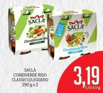 Saclà Condiverde Riso Classico/Leggero 290 g x 2