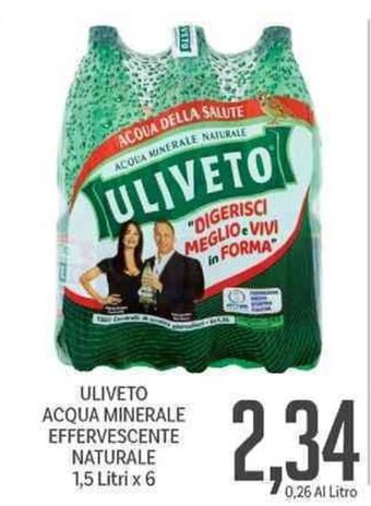 Uliveto Acqua Minerale Effervescente Naturale 1,5 Litri x 6