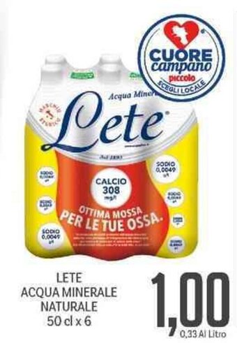Lete Acqua Minerale Naturale 50 cl x 6