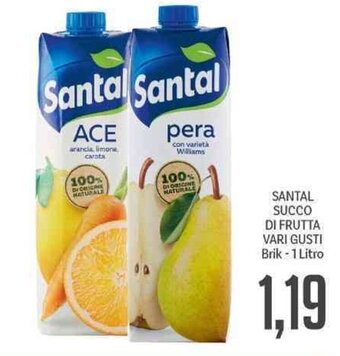 Supermercati Piccolo Santal Succo Di Frutta Vari Gusti Brik 1 Litro offerta