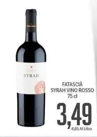 Fatascià Syrah Vino Rosso 75 cl