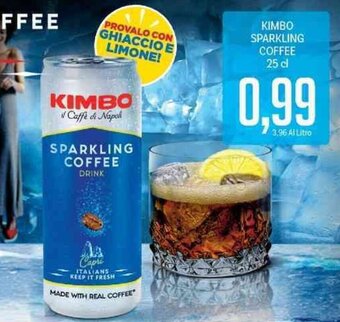 Supermercati Piccolo Kimbo Sparkling Coffee 25 cl offerta
