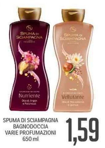 Supermercati Piccolo Spuma di Sciampagna Bagnodoccia Varie Profumazioni 650 ml offerta