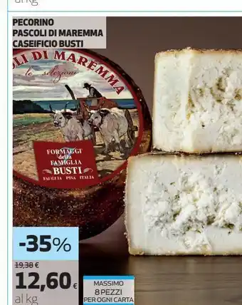 Pecorino pascoli di maremma caseofocop busti
