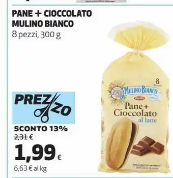 Coop Pane + cioccolato mulino bianco offerta