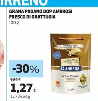 Coop Grana padano dop ambrosi fresco di grattugia offerta