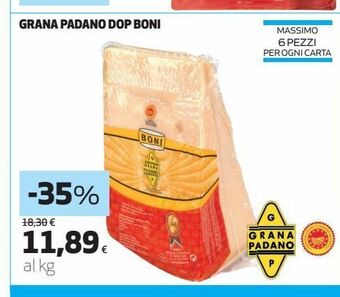 Coop Grana padano dop boni offerta