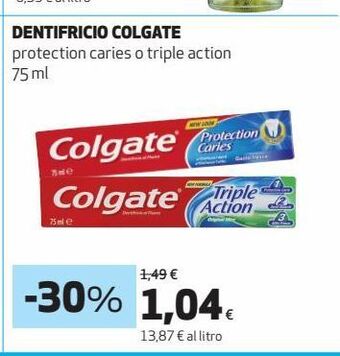 Coop Dentifricio colgate offerta