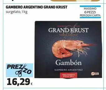 Coop Gambero argentino gran krust offerta