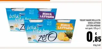 Conad Yogurt magro bella vita senza lattosio latteria merano offerta
