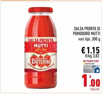 Conad Salsa pronta di pomodoro mutti offerta