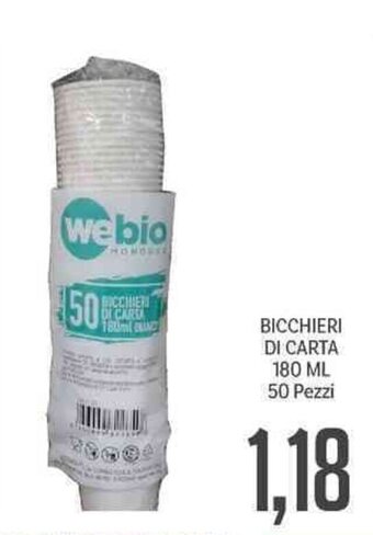Supermercati Piccolo Bicchieri Di Carta 180 ml 50 Pezzi offerta