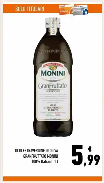 Olio extravergine di oliva granfruttato monini