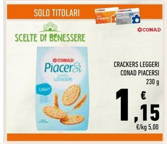 Conad Crackers leggeri conad piacersi offerta