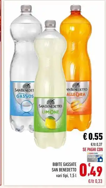 Conad Bibite gassate san benedetto offerta