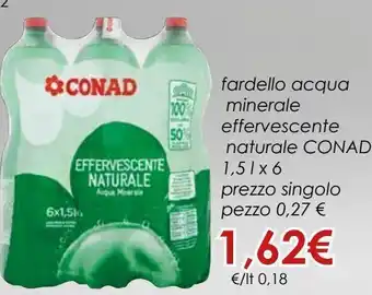 Conad Fardello acqua minerale effervescente naturale conad offerta