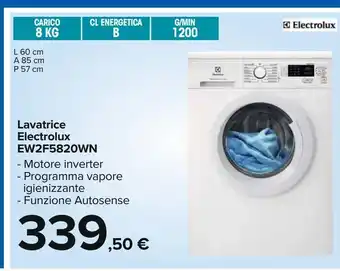 Carrefour Iper Lavatrice electrolux ew2f5820wn offerta