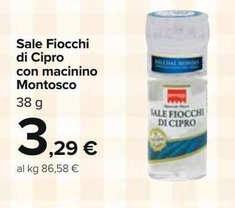 Sale fiocchi di cipro con macinino montosco