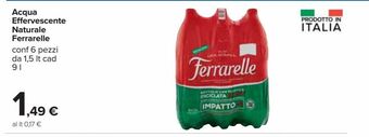 Acqua effervescente naturale ferrarelle
