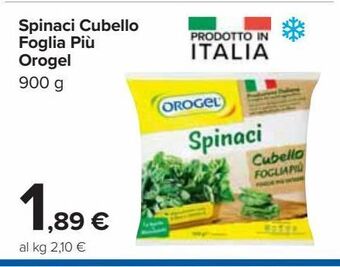 Carrefour Iper Spinaci cubello foglia più orogel offerta