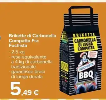 Brikette di carbonella compatta fsc fochista